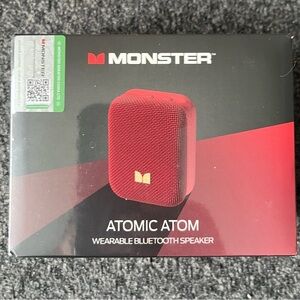 Atomic Atom Red Wearable Bluetooth Speaker